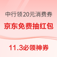 11.3必领神券：京东领100-20元光大支付券！京东金融兑1.88白条还款券！