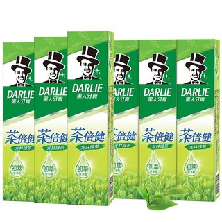 DARLIE 好来 原黑人)茶倍健龙井绿茶牙膏190g*6家庭装  初萃茶多酚（新旧包装随机发放）