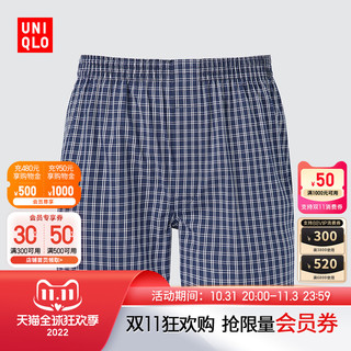 优衣库 男装 平脚短裤(四角 格子 内裤) 451632 UNIQLO