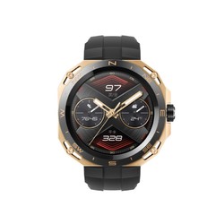 HUAWEI 华为 WATCH GT Cyber 都市先锋款 智能手表 46mm 曜金黑不锈钢表壳 黑色橡胶表带（北斗、血氧、GPS）