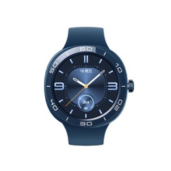 HUAWEI 华为 WATCH GT Cyber 时尚雅致款 智能手表 46mm 魅海蓝不锈钢表壳 蓝色橡胶表带（北斗、血氧、GPS）
