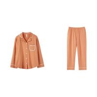 FENTENG 芬腾 女士纯棉睡衣套装 J98132432 浅桔 XL