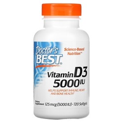 Doctor's BEST 维生素D3软胶囊 5000IU 720粒