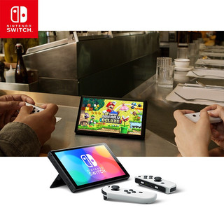 Nintendo 任天堂 Switch游戏机（OLED版）配白色Joy-Con & 马力欧卡丁车8实体卡带