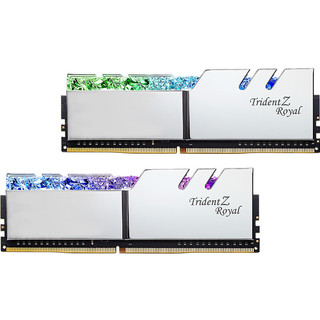 G.SKILL 芝奇 Trident Z Royal皇家戟系列 DDR4 4000MHz RGB 台式机内存 灯条 花耀银 16GB 8GB*2 F4-4000C17D-16GTRS