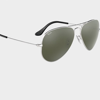 Ray-Ban 雷朋 Aviator飞行员系列 太阳镜 RB3025-003/40 银色框墨绿色片 62mm