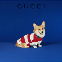 GUCCI 古驰 宠物贴饰条纹T恤