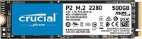 Crucial 英睿达 P2 CT500P2SSD8 固态硬盘 内部 500GB，速度高达 2400MB/s（3D NAND、NVMe、PCIe、M.2）