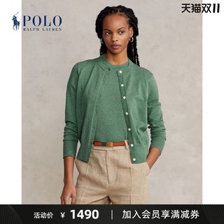 RALPH LAUREN 拉夫劳伦女装 22年早秋弹力圆领针织开襟衫RL23481