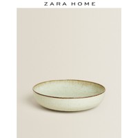 ZARA HOME 欧式绿色复古效果边饰家用陶瓷深盘餐盘 45270201982