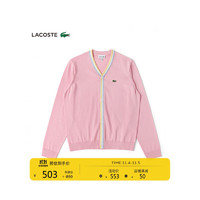 LACOSTE 拉科斯特 法国鳄鱼童装22夏季新款时尚休闲开衫针织衫AJ4243 RHC/粉色 4A