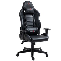 PLUS会员：古雷诺斯 S233-01 人体工学电脑椅 皮椅 黑色