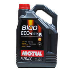 MOTUL 摩特 全合成汽车机油 8100 ECO NERGY 5W-30 A5/B5 SL 5L/桶 欧洲进口