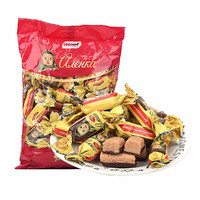 Alenka chocolate 俄罗斯原装进口爱莲巧牌花生芝麻酥糖500g*1袋