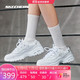 SKECHERS 斯凯奇 厚底松糕老爹鞋女士天使鞋小白鞋休闲运动鞋 11979 白色/银色WSL 37.0