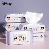 Disney 迪士尼 棉柔巾湿巾60抽*10包（紫）
