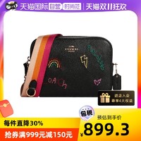 COACH 蔻驰 女士斜日记刺绣迷你相机包 C8274 IMA47 黑色