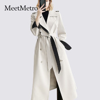 MeetMetro 女士收腰风衣外套 MH509332