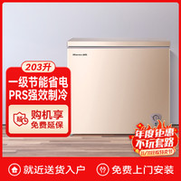 Hisense 海信 203升一级能效家用冰柜冷柜冷藏冷冻转换节能省电单门卧式冰箱