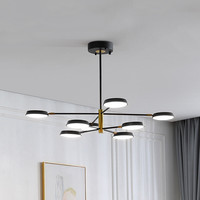 Yeelight 易来 艾睿系列 YLDL021 北欧枝形吊灯 黑金色 8头 智能版