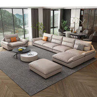几度 科技布艺沙发客厅现代大小户型创意转角组合乳胶沙发