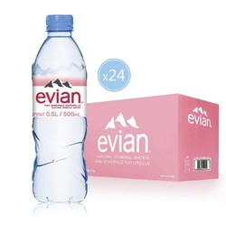 evian 依云 矿泉水 500ml*24瓶 整箱装