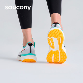 Saucony索康尼Triumph胜利19跑步鞋女轻便透气运动鞋训练减震跑鞋 42.5 白色机甲