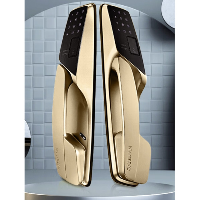 PLUS会员：Gateman 盖德曼 A330 进口推拉式全自动电子锁 香槟金