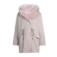 ochirly 欧时力 女士短款大衣 1RY404334F 卡其灰 L