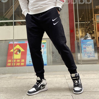 耐克（NIKE） 男裤运动裤2022秋新款休闲裤健身裤跑步休闲裤子小脚裤束腿长裤CZ2855-010 DB4956-010/黑色/时尚双勾 XL(180/84A)