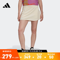 adidas 阿迪达斯 官方女装秋季新款透气凉爽干爽网球运动短裙HP0722 浅米色 A/XS