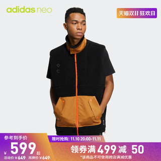 adidas 阿迪达斯 neo咒术回战联名男保暖摇粒绒运动马甲背心HZ2434