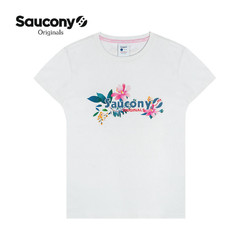 saucony 索康尼 正品夏季女子运动休闲时尚短袖LOGO印花T恤女