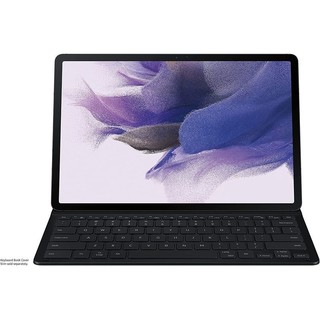 SAMSUNG 三星 Galaxy Tab S8+ S7 FE S7+ Lite超薄书皮键盘保护套 黑色坚固超轻大键S笔座