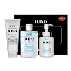 UNO 吾诺 男士水乳护肤套装（洗面奶 130g+爽肤水 200ml+温和乳液 160ml）