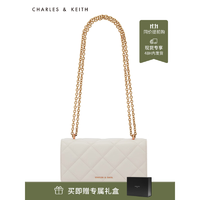 CHARLES & KEITH CHARLES＆KEITH初秋CK6-10680924包包女包油画菱格钱包 Cream奶白色 XS