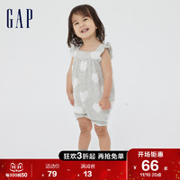 Gap 盖璞 婴儿甜美爱心小飞袖连体衣678207