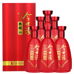 今世缘 42度典藏10白酒整箱500ml*6瓶婚喜宴白酒节日送礼