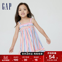 Gap 盖璞 女幼童纯棉蝴蝶结条纹连衣裙860050