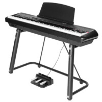 PLUS会员：AMASON 艾茉森 P60电子数码钢琴 便携式家用 黑色 主机+单踏