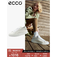 ECCO爱步休闲板鞋 2022年新款透气运动小白鞋 街头趣闯291503 白色29150301007 35