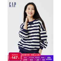 Gap 盖璞 445498 女士条纹LOGO卫衣