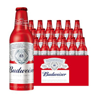 限地区、PLUS会员：Budweiser 百威 淡色拉格啤酒 玲珑红铝瓶 355ml*24瓶