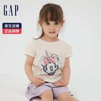 Gap 盖璞 迪士尼联名女幼童纯棉短袖T恤682072 夏季童装米妮印花潮