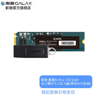 GALAXY 影驰 星曜 SSD固态硬盘 M.2接口(NVMe协议) PCI-E 2280 硬盘 星曜X4 1TB+32GU盘(带WIN10系统)