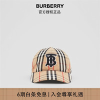 BURBERRY 博柏利 2021秋冬Vintage 格纹专属标识图案棉质棒球帽80385041 典藏米色 S
