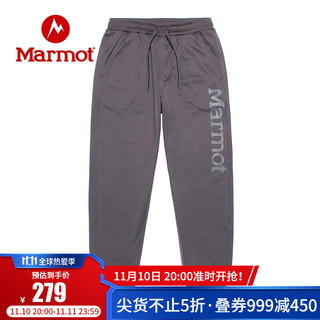 Marmot 土拨鼠 秋冬运动弹力透气运动卫裤休闲裤男户外 玛瑙灰1515 32