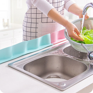 炫依酷 吸盘式水池挡水板 防溅水挡水条水槽隔水板厨房用品小工具挡油 灰色