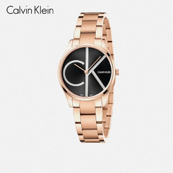 Calvin Klein 卡尔文·克莱 CK凯文克莱（Calvin Klein）Time 时光记忆系列 玫瑰金表带圆盘女表 石英表 K4N23X41（表盘:32MM）