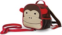 Skip Hop Zoo 动物园系列小孩幼童安全牵引带背包，适合 2 岁以上儿童，大脸猴样式